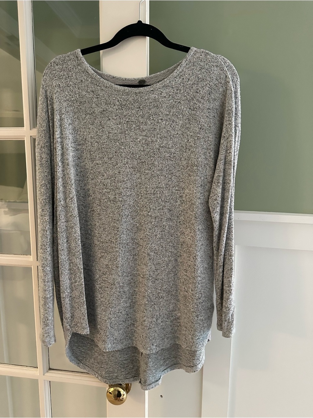 Cupio Light Heather Gray Relaxed Scoop Neck Tunic